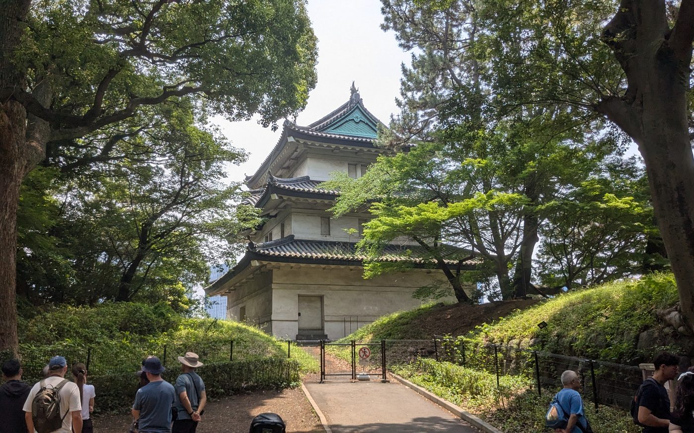 Fujimi turret of Edo Castle seen through the trees