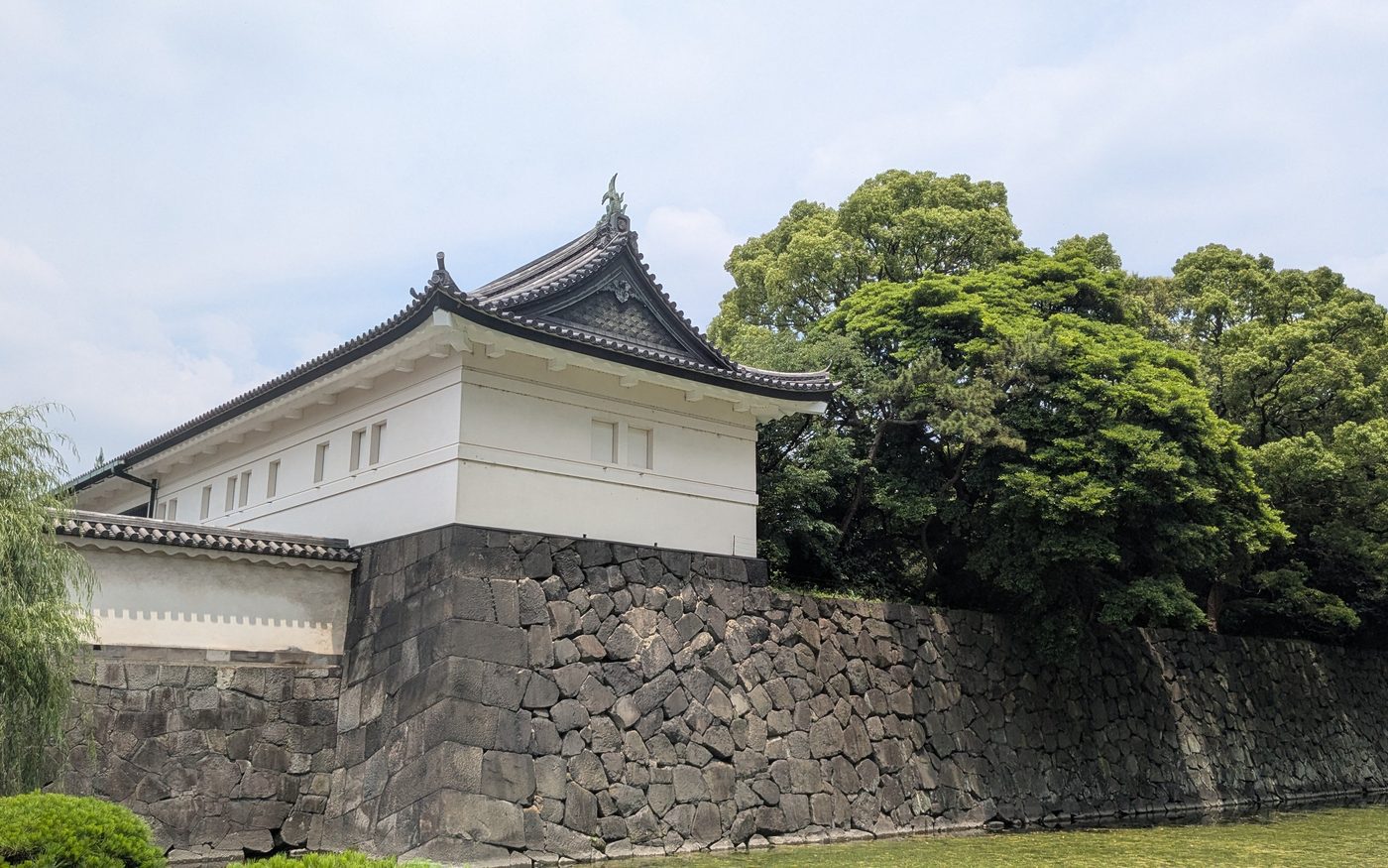 The Sakurada Tatsumi turret of the Imperial Palace above its stone walls